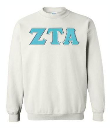 Discount Zeta Tau Alpha Lettered Crewneck Best Value DISCOUNT Zeta Tau Alpha Lettered Crewneck - Best Value