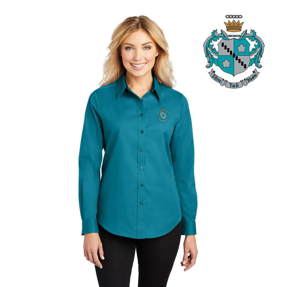Discount Zeta Tau Alpha Long Sleeve Oxford DISCOUNT-Zeta Tau Alpha Long Sleeve Oxford