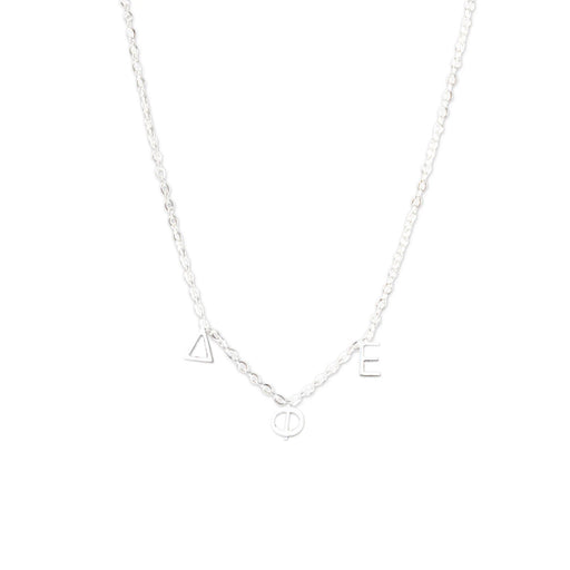 Delta Phi Epsilon Silver Letter Necklaces