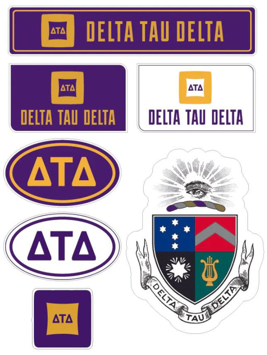 Delta Tau Delta Fraternity Sticker Sheet Brand Focus Delta Tau Delta Fraternity Sticker Sheet- Brand Focus