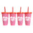 Delta Zeta Glitter Color Changing Cup 4 Pack Delta Zeta Glitter Color Changing Cup 4-Pack