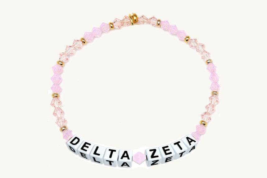 Delta Zeta Glass Name Bead Bracelet Delta Zeta Glass Name Bead Bracelet