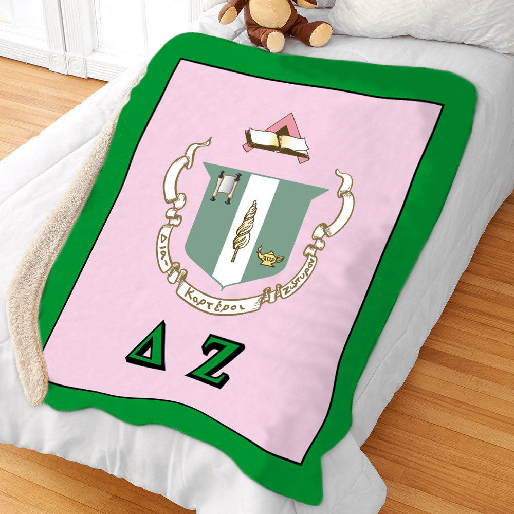 Delta Zeta Sherpa Lap Blanket Delta Zeta Sherpa Lap Blanket