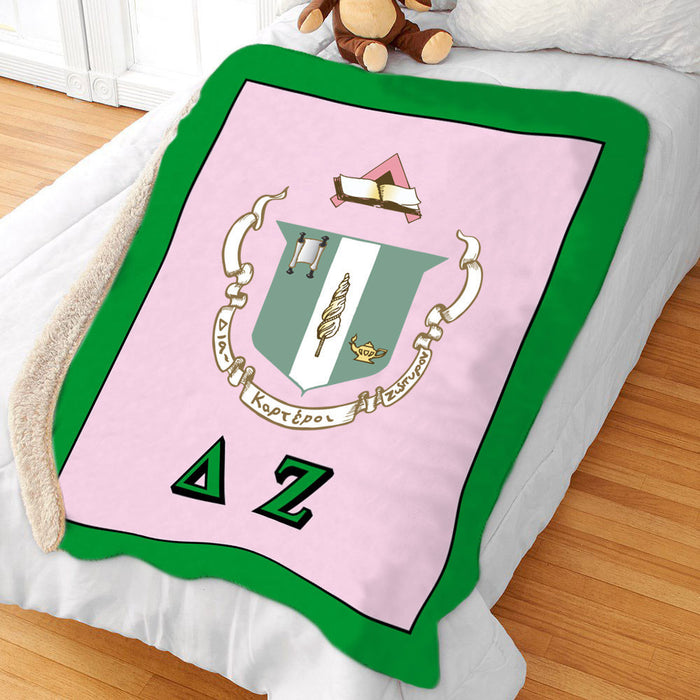 Delta Zeta Sherpa Lap Blanket Delta Zeta Sherpa Lap Blanket