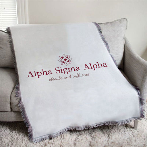 Alpha Sigma Alpha Alpha Sigma Alpha Elevate and Influence Afghan Blanket Throw