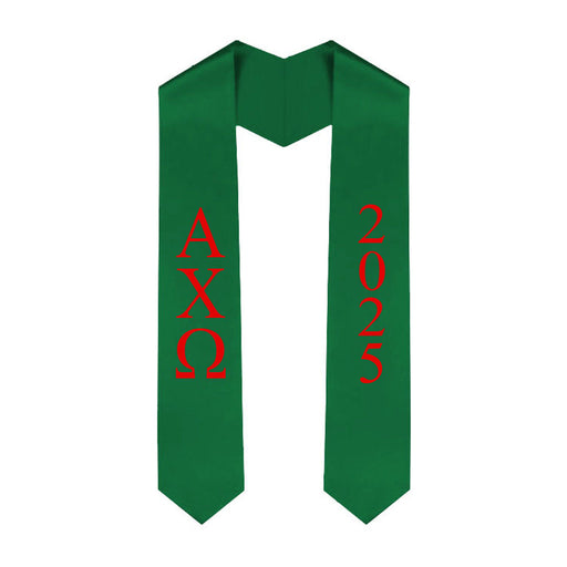 Alpha Chi Omega Vertical Grad Stole with Letters & Year