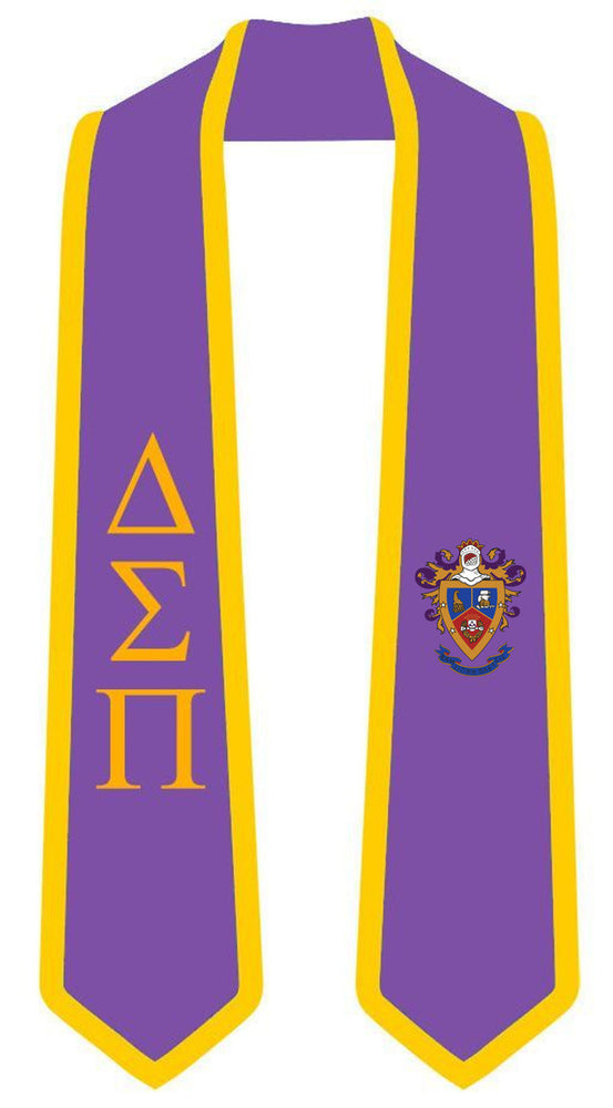 Discount Delta Sigma Pi Greek 2 Tone Lettered Graduation Sash Stole DISCOUNT-Delta Sigma Pi Greek 2 Tone Lettered Graduation Sash Stole