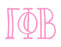 Gamma Phi Beta Carson Greek Sticker Pink Gamma Phi Beta Carson Greek Sticker - Pink