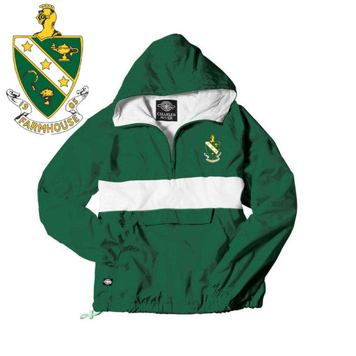 Kappa Kappa Gamma FarmHouse Fraternity Crest - Shield Windbreaker Pullover
