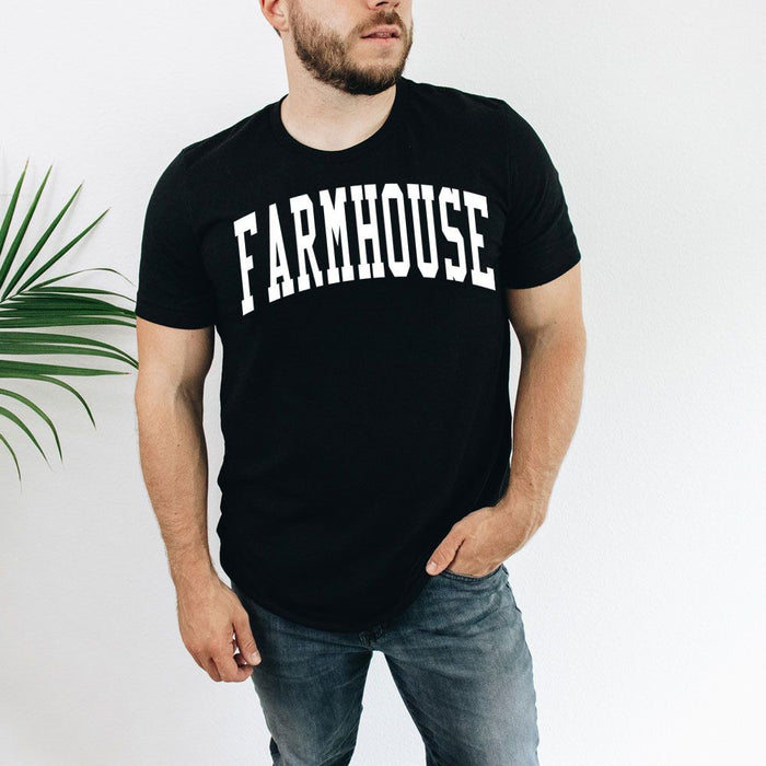 Farmhouse Arched Letter T Shirt FarmHouse Fraternity Arched Letter T-Shirt
