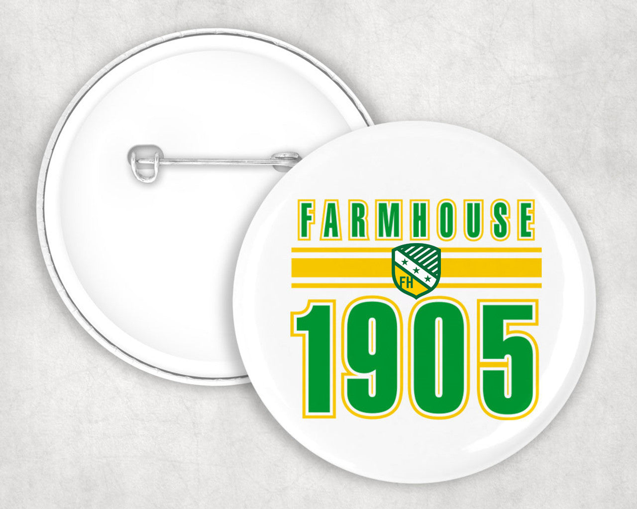Farmhouse Fraternity Est Year Button FarmHouse Fraternity Est Year Button