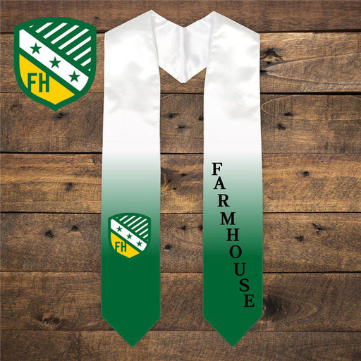 Kappa Kappa Gamma FarmHouse Fraternity Extra Fancy Diagonal Greek Graduation Stole W Crest
