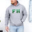 Printify Farmhouse Fraternity Two Toned Greek Lettered Hooded Sweatshirts FarmHouse Fraternity Two Toned Greek Lettered Hooded Sweatshirts