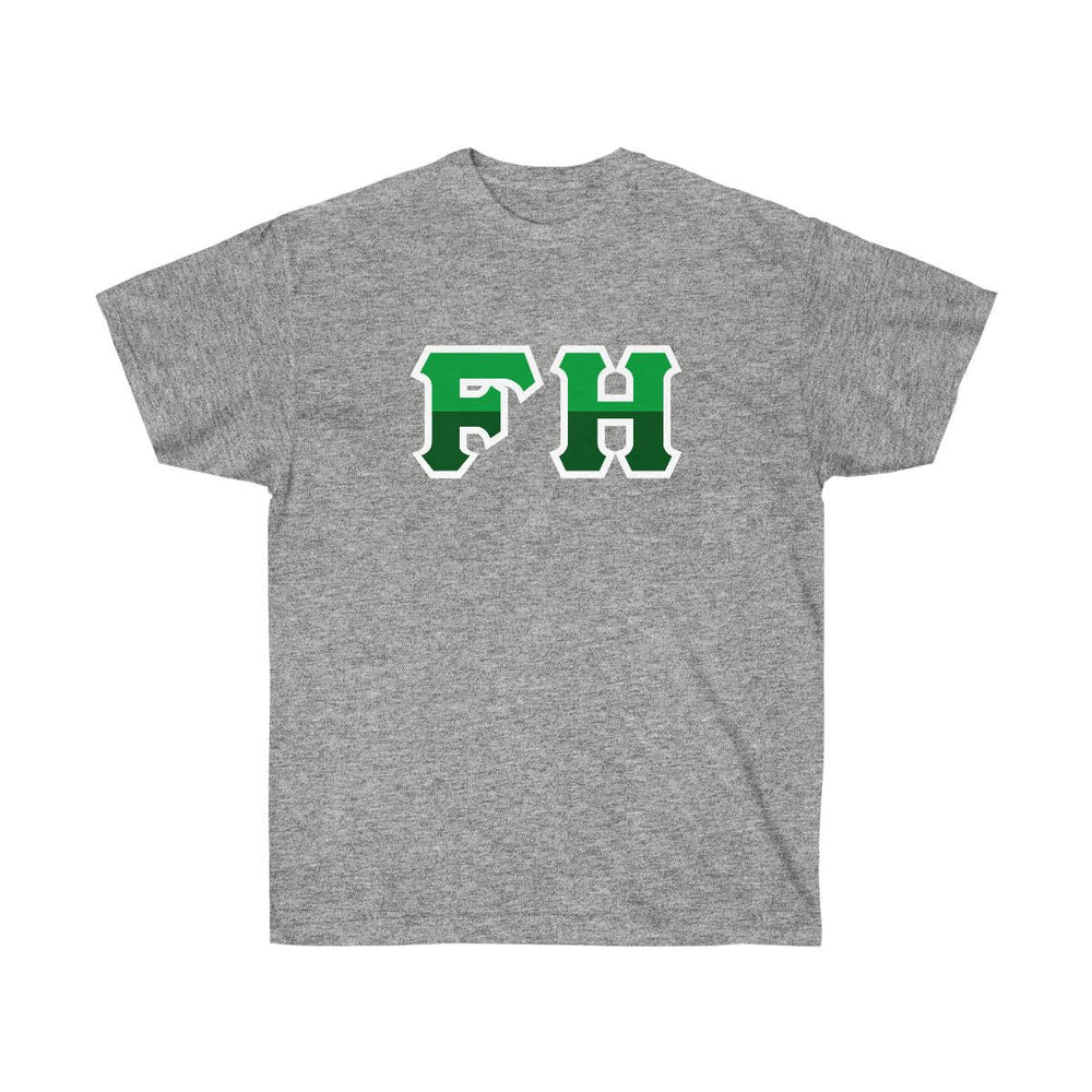 Printify Farmhouse Fraternity Two Toned Greek Lettered T Shirts FarmHouse Fraternity Two Toned Greek Lettered T-shirts