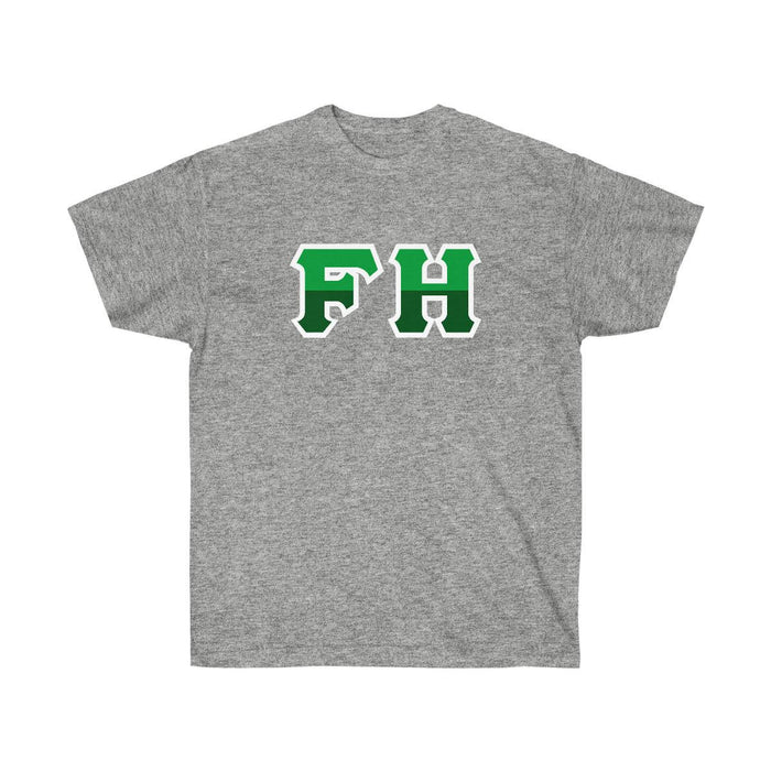 Printify Farmhouse Fraternity Two Toned Greek Lettered T Shirts FarmHouse Fraternity Two Toned Greek Lettered T-shirts