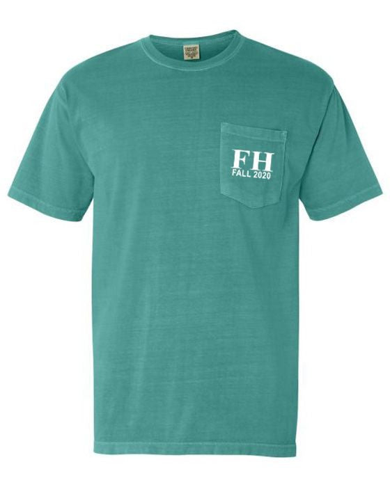 Farmhouse Greek Letter Comfort Colors Pocket Tee FarmHouse Fraternity Greek Letter Comfort Colors Pocket Tee