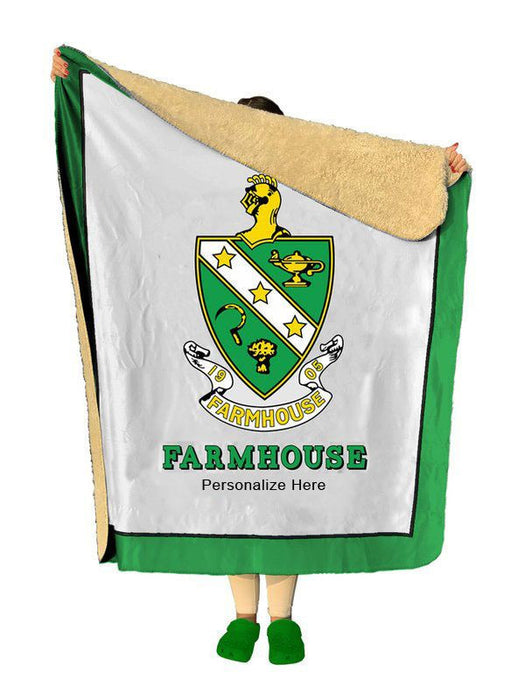 Farmhouse Sherpa Lap Blanket FarmHouse Fraternity Sherpa Lap Blanket