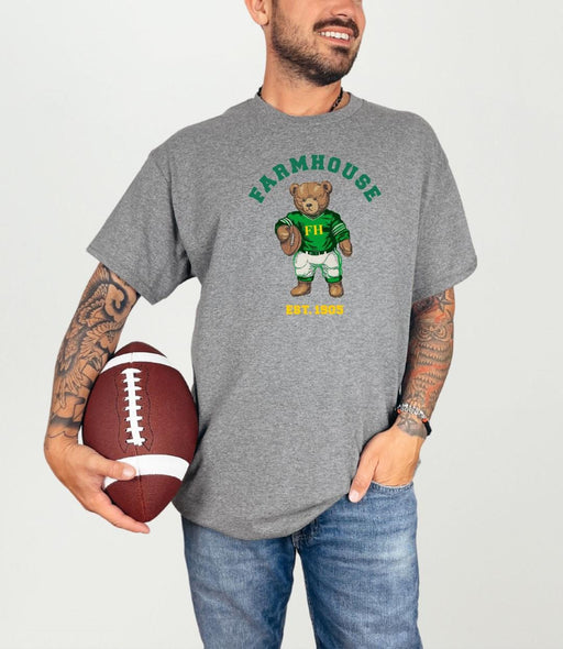 FarmHouse Teddy Bear Football T-Shirt