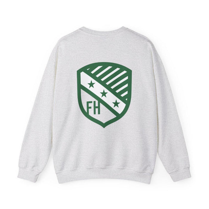 Printify Farmhouse World Famous Crest Shield Crewneck Sweatshirts FarmHouse World Famous Crest - Shield Crewneck Sweatshirts