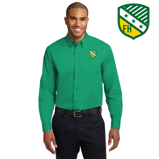 Kappa Kappa Gamma DISCOUNT-FarmHouse Fraternity Crest - Shield Long Sleeve Oxford