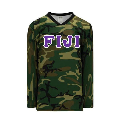 Phi Gamma Delta FIJI Camouflage Lettered Hockey Jersey