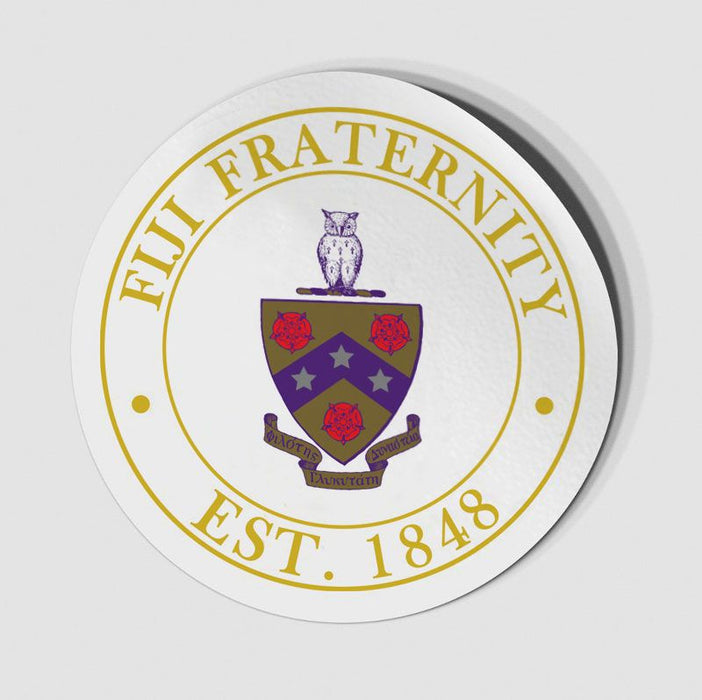 Fiji Fraternity Circle Crest Shield Decal FIJI Fraternity Circle Crest - Shield Decal