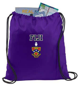 Fiji Crest Shield Cinch Sack FIJI Fraternity - Phi Gamma Delta Crest - Shield Cinch Sack