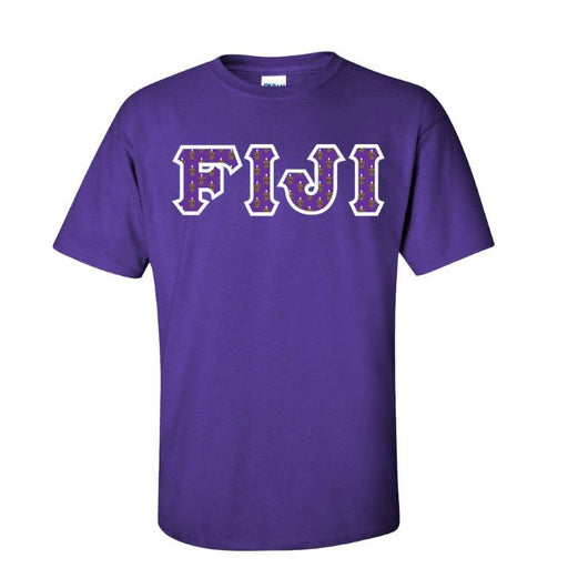 Phi Gamma Delta FIJI Fraternity Crest - Shield Twill Letter Tee