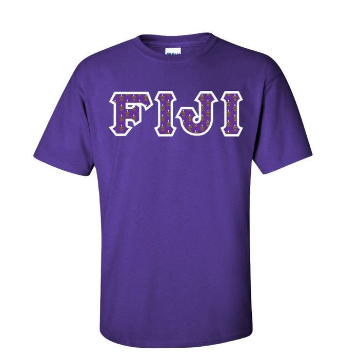 Fiji Fraternity Crest Shield Twill Letter Tee FIJI Fraternity Crest - Shield Twill Letter Tee