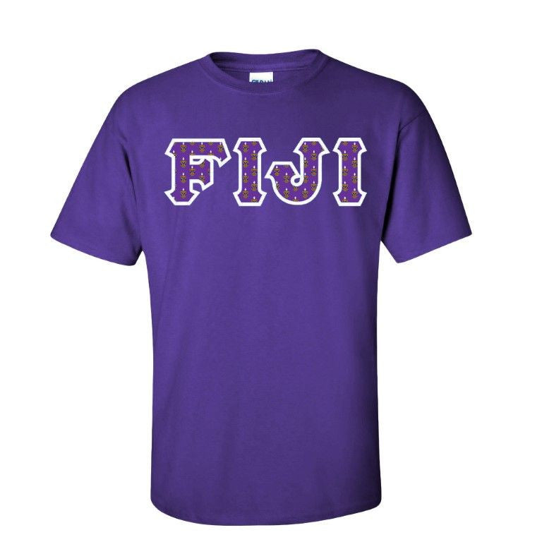 Fiji Fraternity Crest Shield Twill Letter Tee FIJI Fraternity Crest - Shield Twill Letter Tee