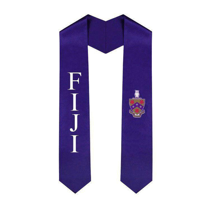 Fiji Fraternity Lettered Graduation Sash Stole FIJI Fraternity Lettered Graduation Sash Stole