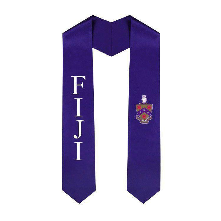 Fiji Fraternity Lettered Graduation Sash Stole FIJI Fraternity Lettered Graduation Sash Stole