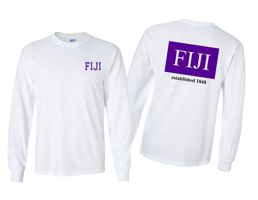 Greekgear Fiji Fraternity Phi Gamma Delta Flag Long Sleeve T Shirt FIJI Fraternity - Phi Gamma Delta Flag Long Sleeve T-Shirt