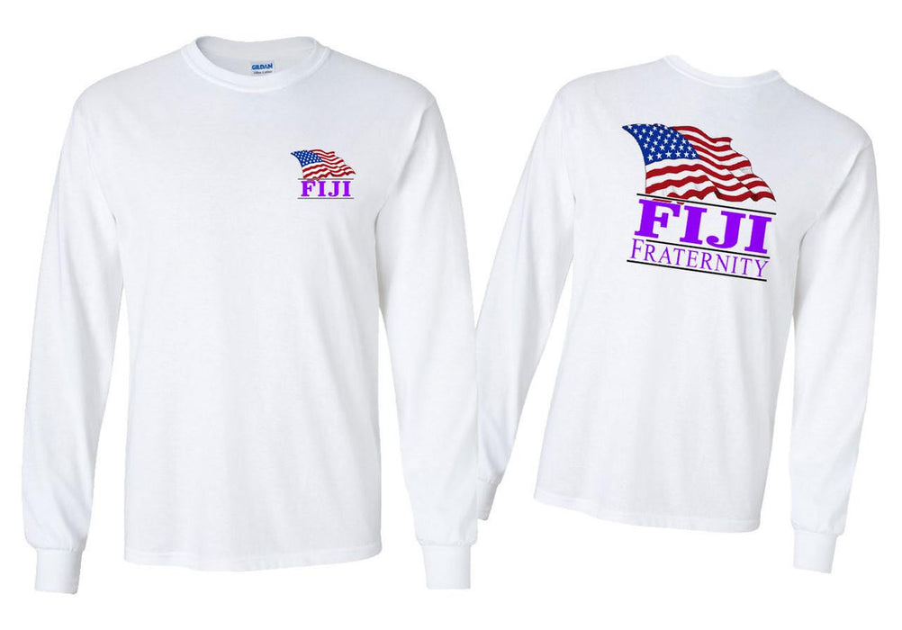 Greekgear Fiji Fraternity Phi Gamma Delta Patriot Long Sleeve T Shirts FIJI Fraternity - Phi Gamma Delta Patriot Long Sleeve T-Shirts