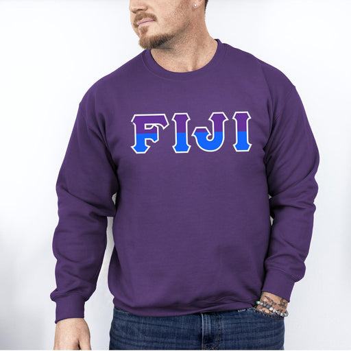 Phi Gamma Delta FIJI Fraternity - Phi Gamma Delta Two Toned Greek Lettered Crewneck Sweatshirts