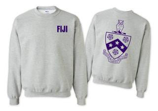Phi Gamma Delta FIJI Fraternity - Phi Gamma Delta World Famous Crest - Shield Crewneck Sweatshirts