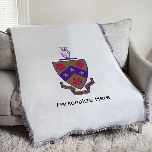Phi Gamma Delta FIJI Fraternity - Phi Gamma Delta Full Color Crest Afghan Blanket Throw