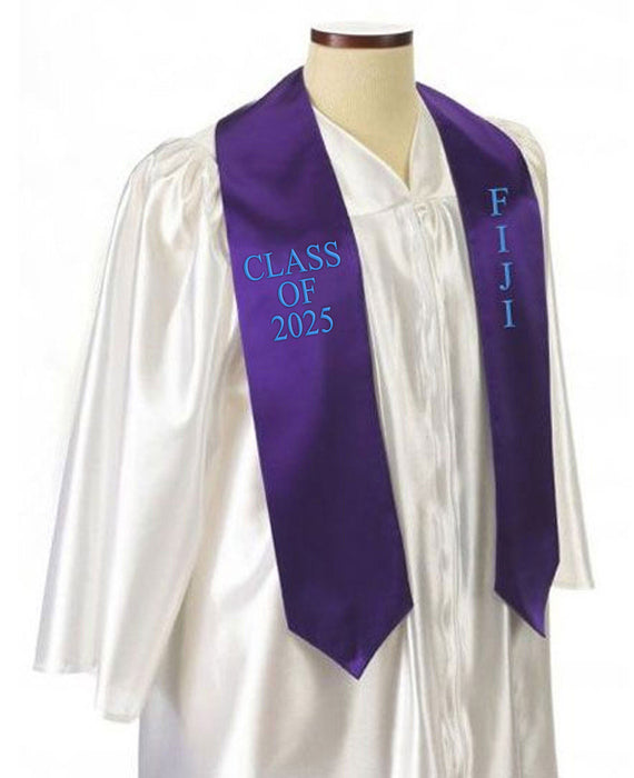 Fiji Fraternity Embroidered Graduation Sash Stole FIJI Fraternity Embroidered Graduation Sash Stole
