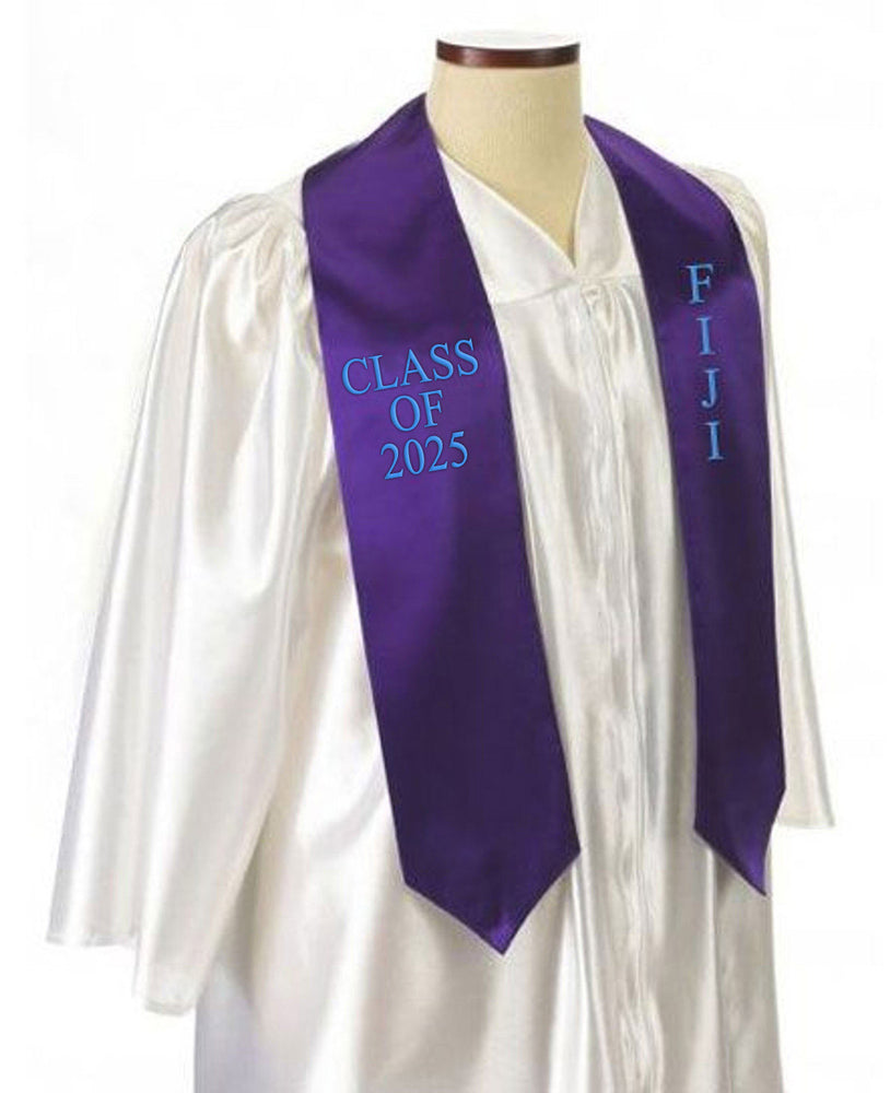 Fiji Fraternity Embroidered Graduation Sash Stole FIJI Fraternity Embroidered Graduation Sash Stole