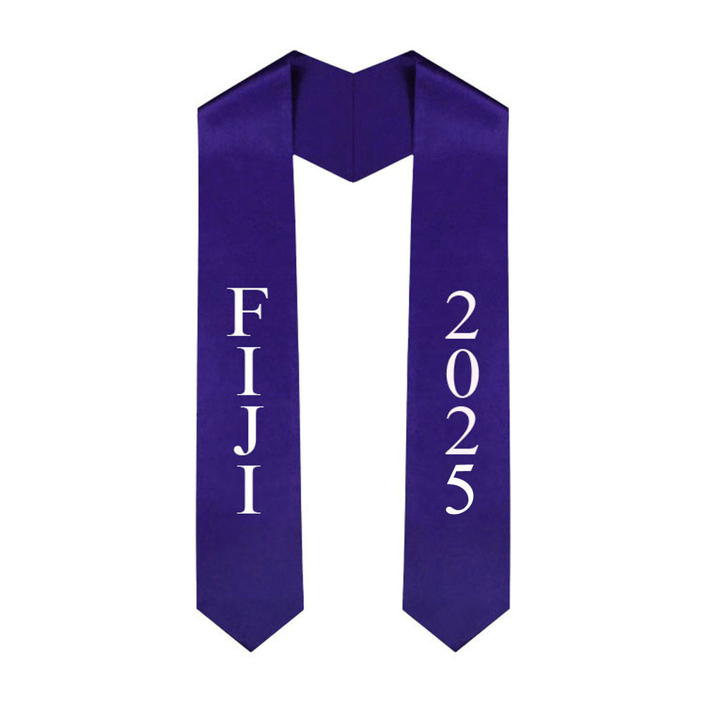 Fiji Fraternity Phi Gamma Delta Greek Lettered Graduation Sash Stole With Year Best Value FIJI Fraternity - Phi Gamma Delta Greek Lettered Graduation Sash Stole With Year - Best Value