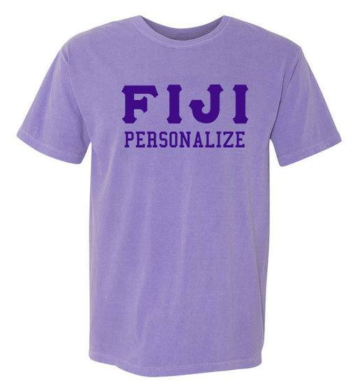 Phi Gamma Delta FIJI Fraternity - Phi Gamma Delta Greek Custom Comfort Colors Heavyweight T-Shirt