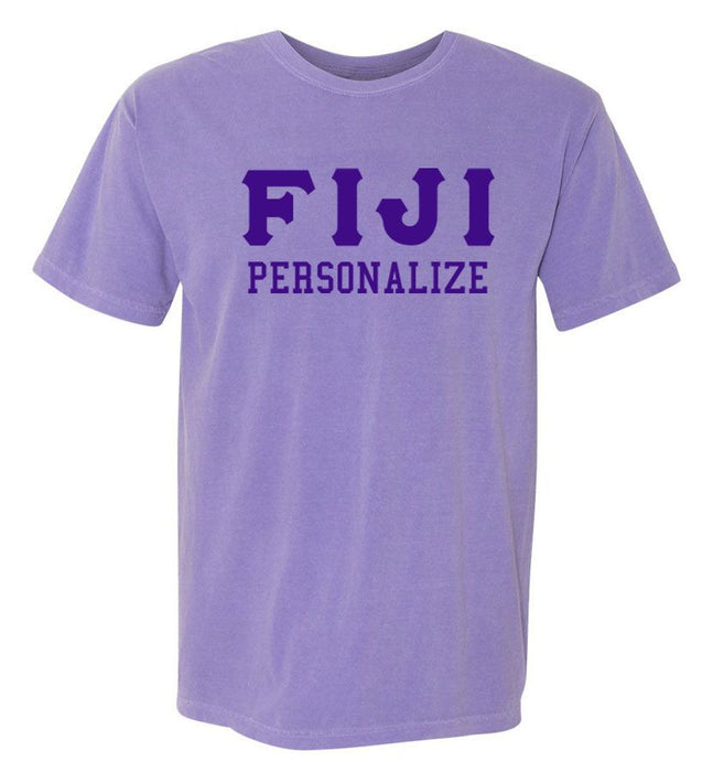 Fiji Greek Custom Comfort Colors Heavyweight T Shirt FIJI Fraternity - Phi Gamma Delta Greek Custom Comfort Colors Heavyweight T-Shirt