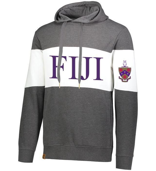 Fiji Ivy League Hoodie W Crest On Left Sleeve FIJI Fraternity - Phi Gamma Delta Ivy League Hoodie W Crest On Left Sleeve
