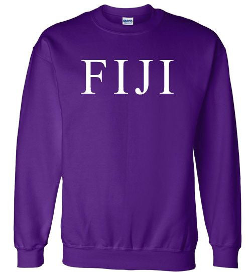 Phi Gamma Delta FIJI Fraternity Lettered World Famous Greek Crewneck