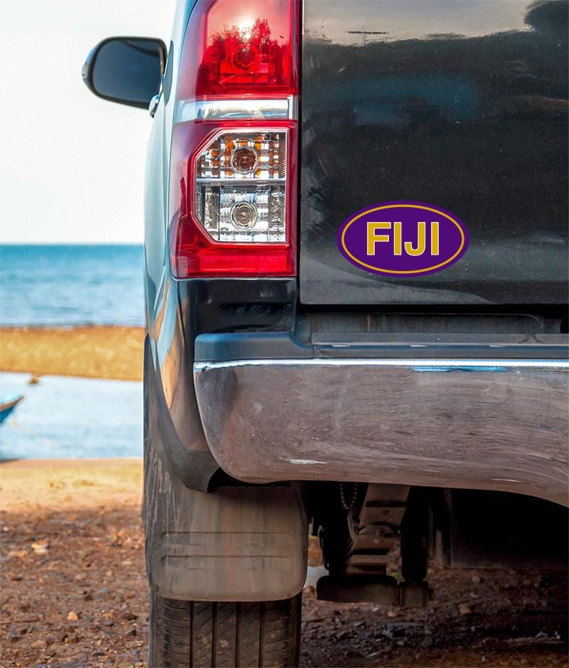 Fiji Oval Fraternity Car Magnet Set Of 2 FIJI Oval Fraternity Car Magnet Set of 2