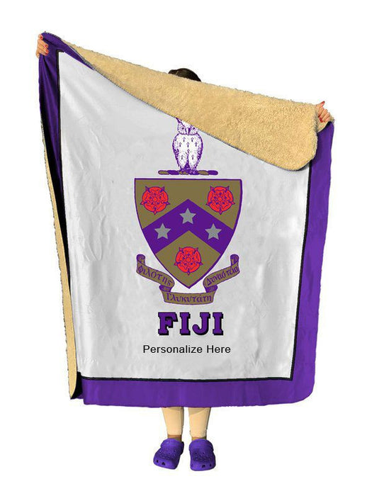 Fiji Sherpa Lap Blanket FIJI Fraternity - Phi Gamma Delta Sherpa Lap Blanket