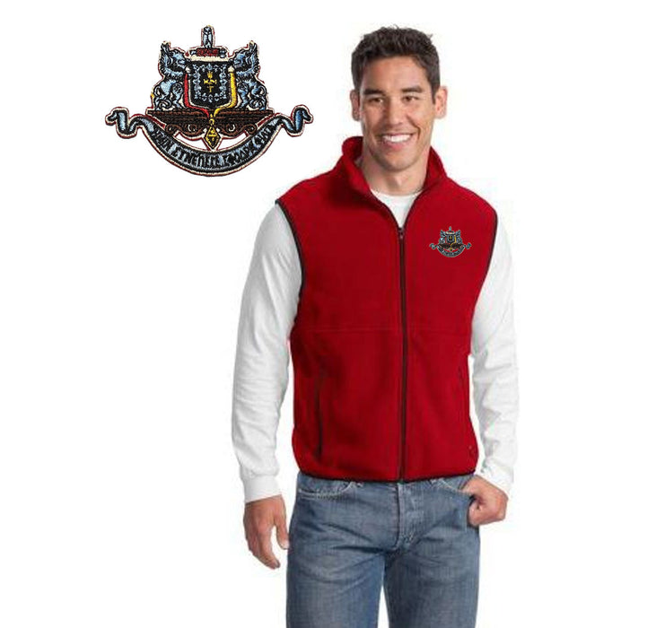 Discount Psi Upsilon Fleece Crest Shield Vest DISCOUNT-Psi Upsilon Fleece Crest - Shield Vest