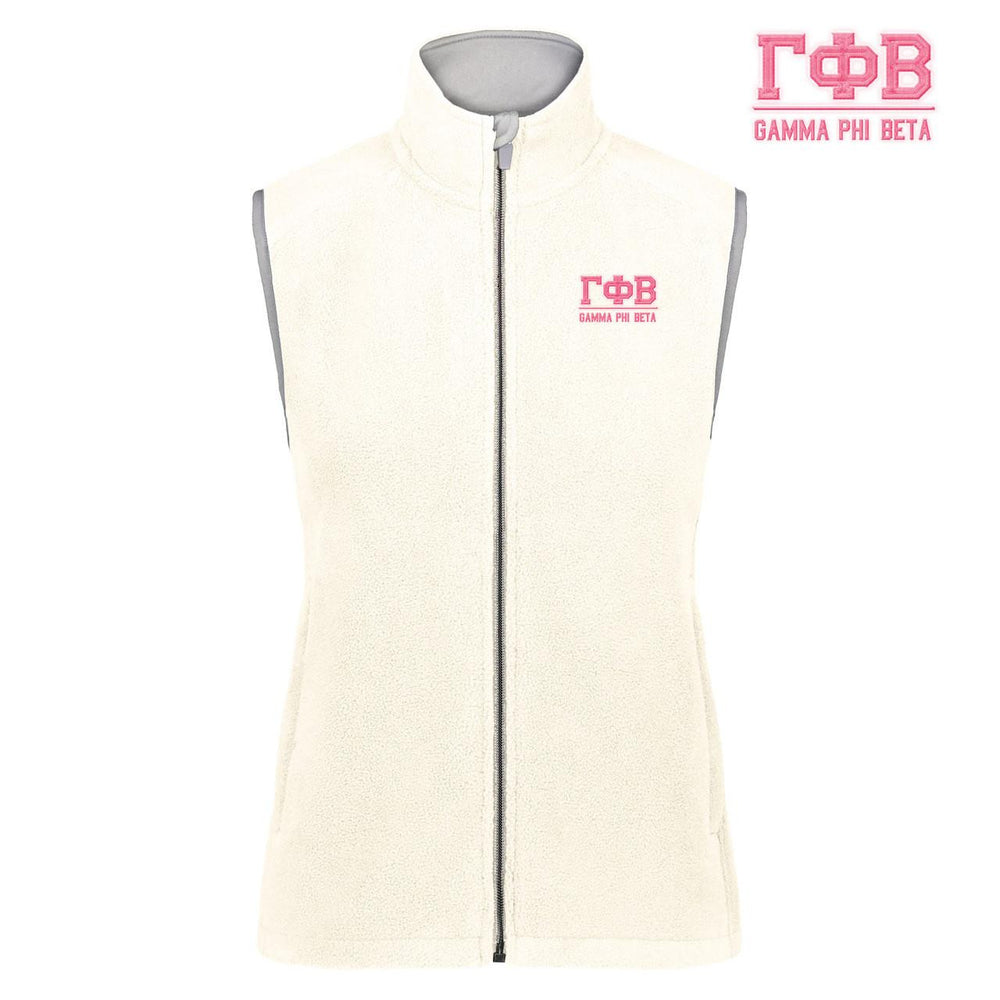Gamma Phi Beta Chill Fleece Vest Gamma Phi Beta Chill Fleece Vest