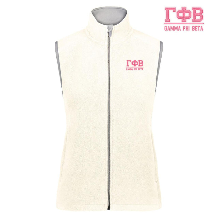 Gamma Phi Beta Chill Fleece Vest Gamma Phi Beta Chill Fleece Vest