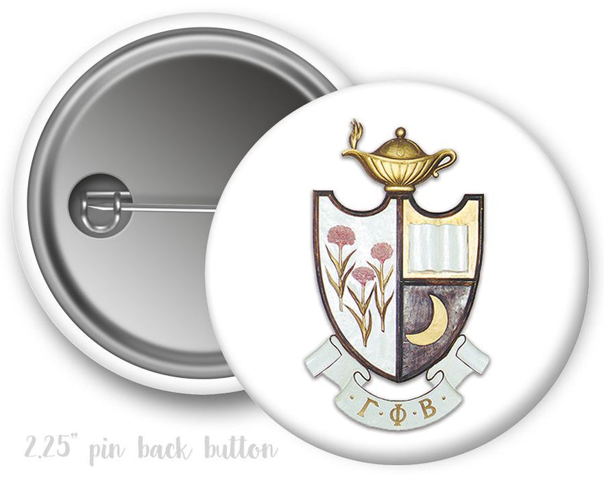 Gamma Phi Beta Color Crest Shield Button Gamma Phi Beta Color Crest - Shield Button